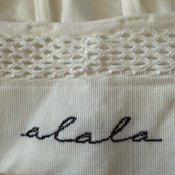 Alala Women’s Small White Mesh Sports Bra - Picture 5 of 5